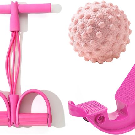 Foot Rocker for Plantar Fasciitis Relief, Pedal Resistance Band Stretching Slim Training, Spiky Massage Ball-Effective Pain Relief Tight Calves & Hamstrings, Stretching Strap for Plantar Fasciitis